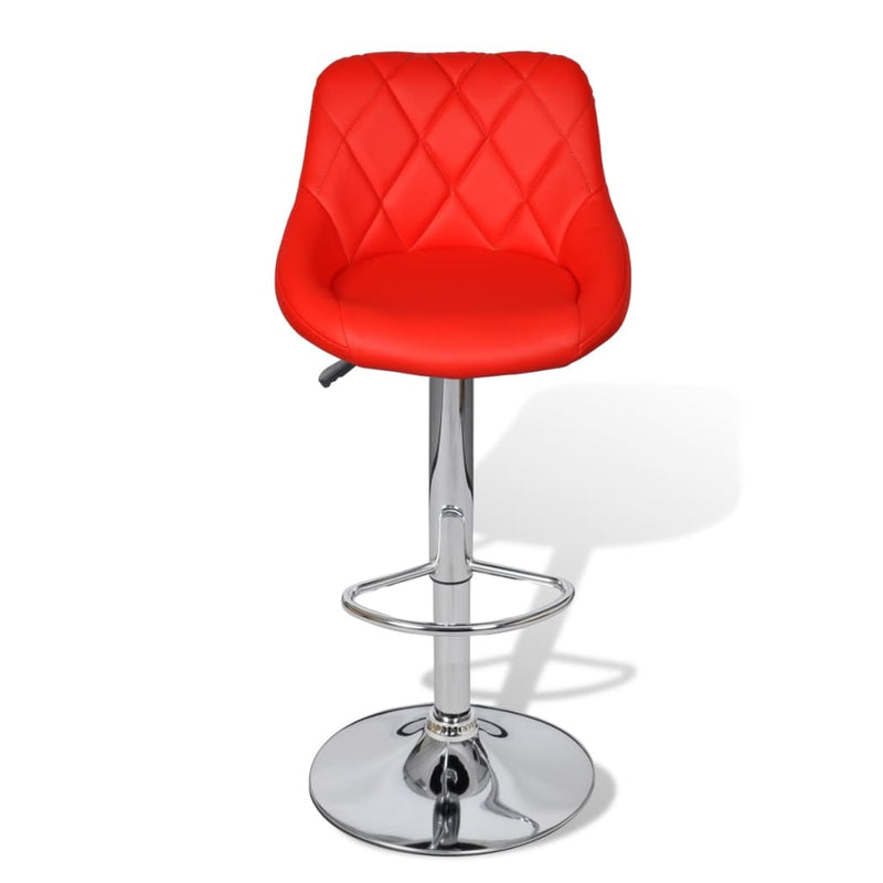 Bar Stools 2 pcs Red Faux Leather - Payday Deals