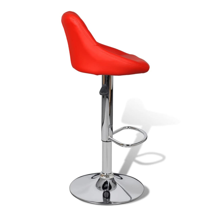 Bar Stools 2 pcs Red Faux Leather - Payday Deals