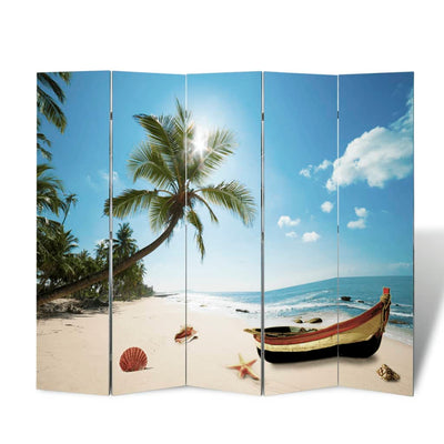 Folding Room Divider Print 200 x 170 Beach