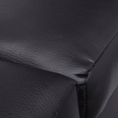 Chaise Longue Black Faux Leather - Payday Deals