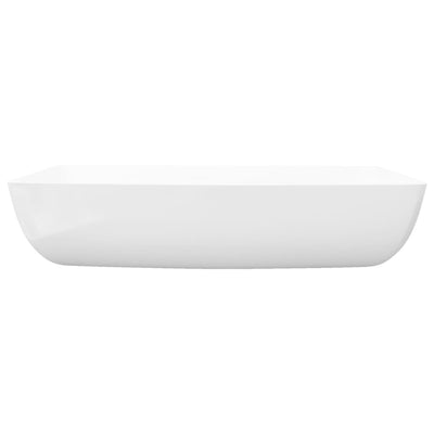 Luxury Ceramic Basin Rectangular Sink White 71 x 39 cm