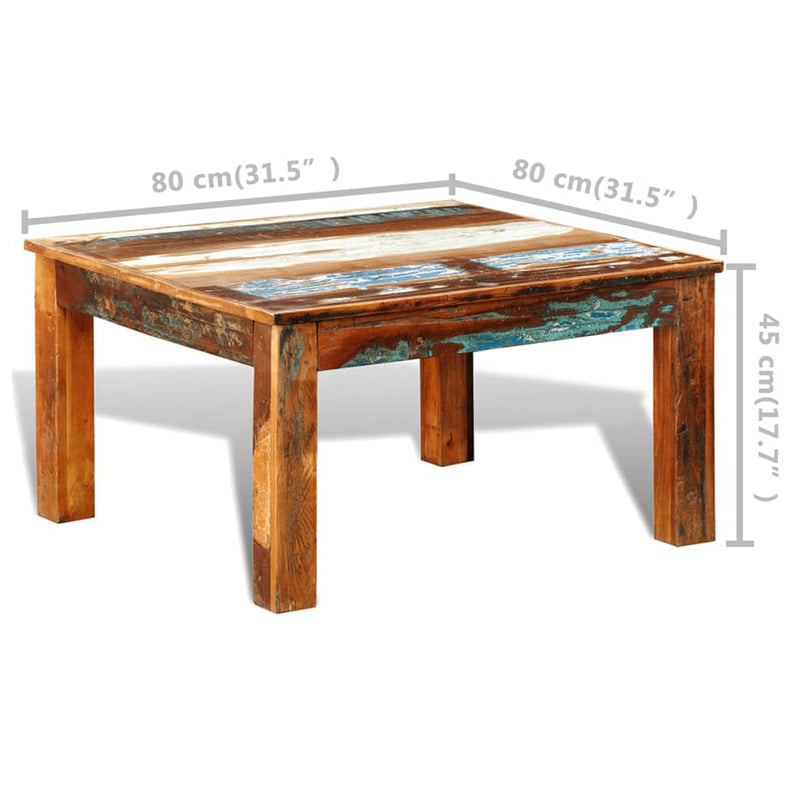 Coffee Table Square Reclaimed Wood - Payday Deals