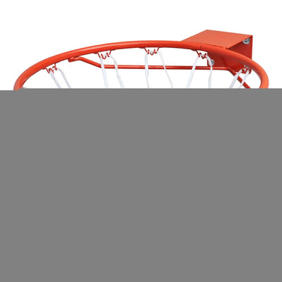 Basketball Goal Hoop Set Rim with Net Orange 45 cm