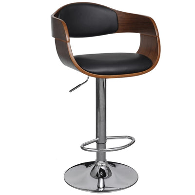 Bar Stool Bent Wood and Faux Leather - Payday Deals