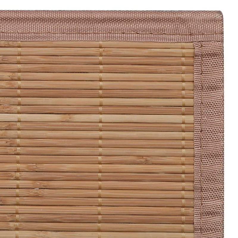 Rectangular Brown Bamboo Rug 150 x 200 cm - Payday Deals