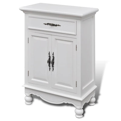 Wooden Cabinet with 2 Doors 1 Drawer White - Payday Deals