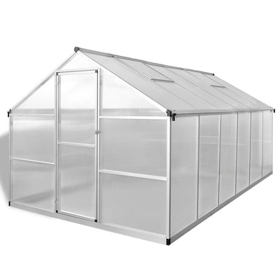 Reinforced Aluminium Greenhouse with Base Frame 9.025 m²