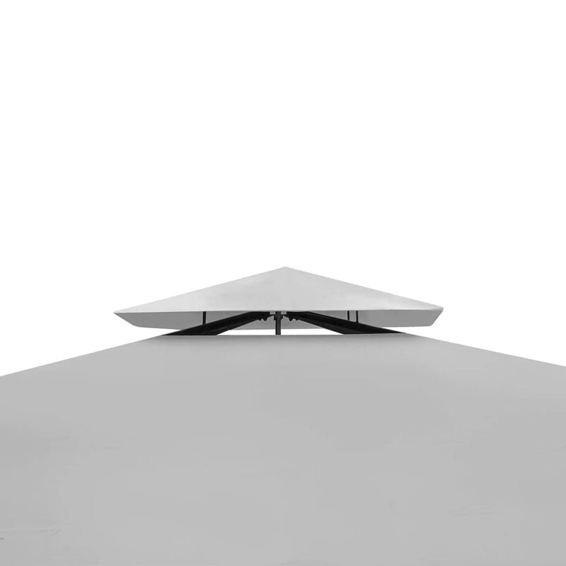 Poly Rattan Gazebo with Cream White Roof 3 x 3 m