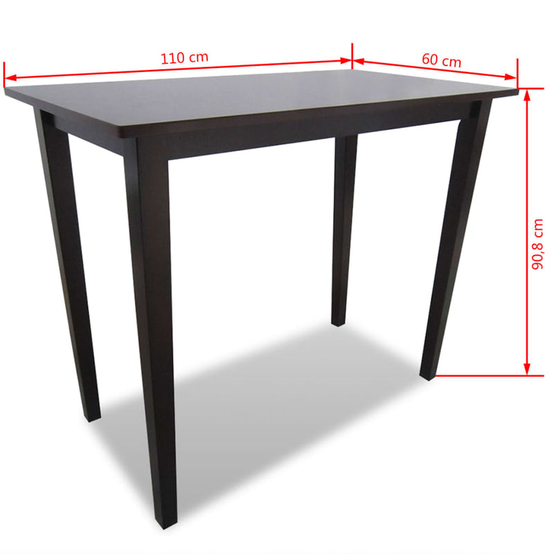 Wooden Bar Table Brown