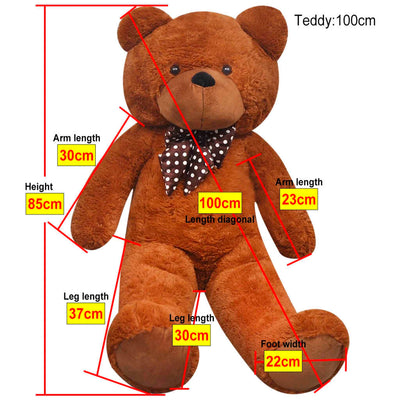 XXL Soft Plush Teddy Bear Toy Brown 85 cm