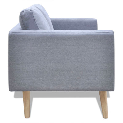 Sofa 2-Seater Fabric Light Grey - Payday Deals