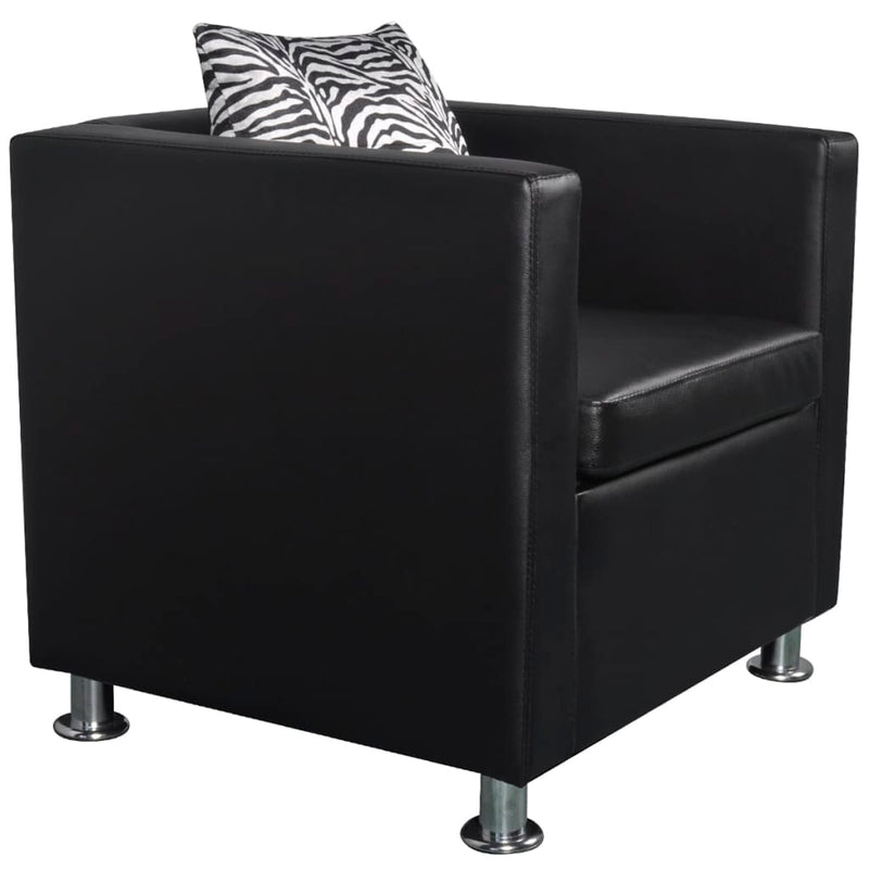 Armchair Black Faux Leather - Payday Deals