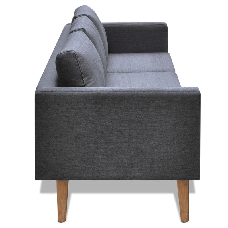 Sofa Set 2-Seater and 3-Seater Fabric Dark Grey