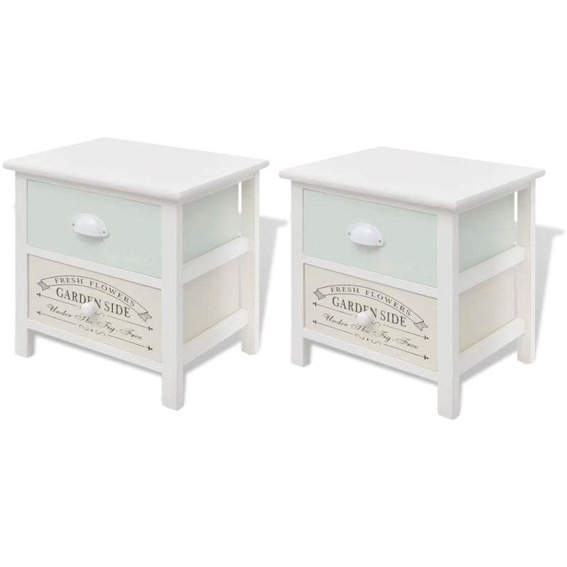 French Bedside Cabinets 2 pcs Wood