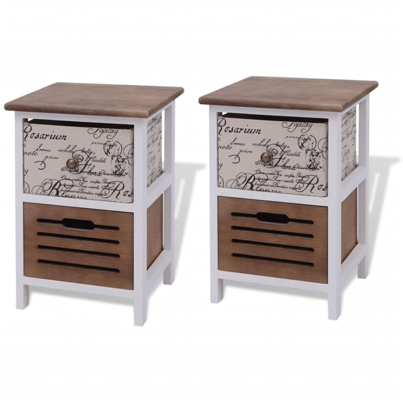 Bedside Cabinets 2 pcs Wood - Payday Deals