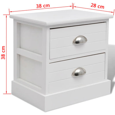 French Bedside Cabinet White - Payday Deals