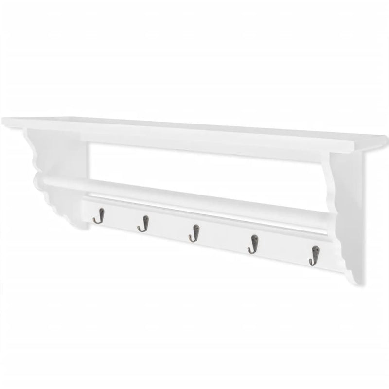 Coat Rack MDF White Baroque Style - Payday Deals