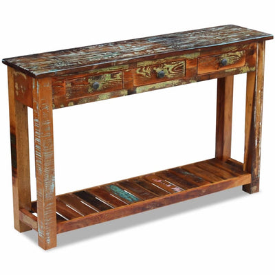 Console Table Solid Reclaimed Wood 120x30x76 cm - Payday Deals