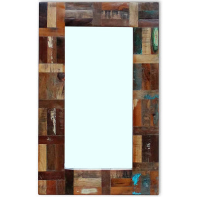 Mirror Solid Reclaimed Wood 80x50 cm - Payday Deals