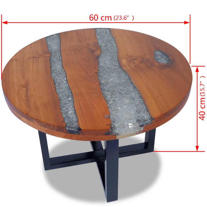 Coffee Table Teak Resin 60 cm - Payday Deals