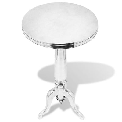 Side Table Round Aluminium Silver