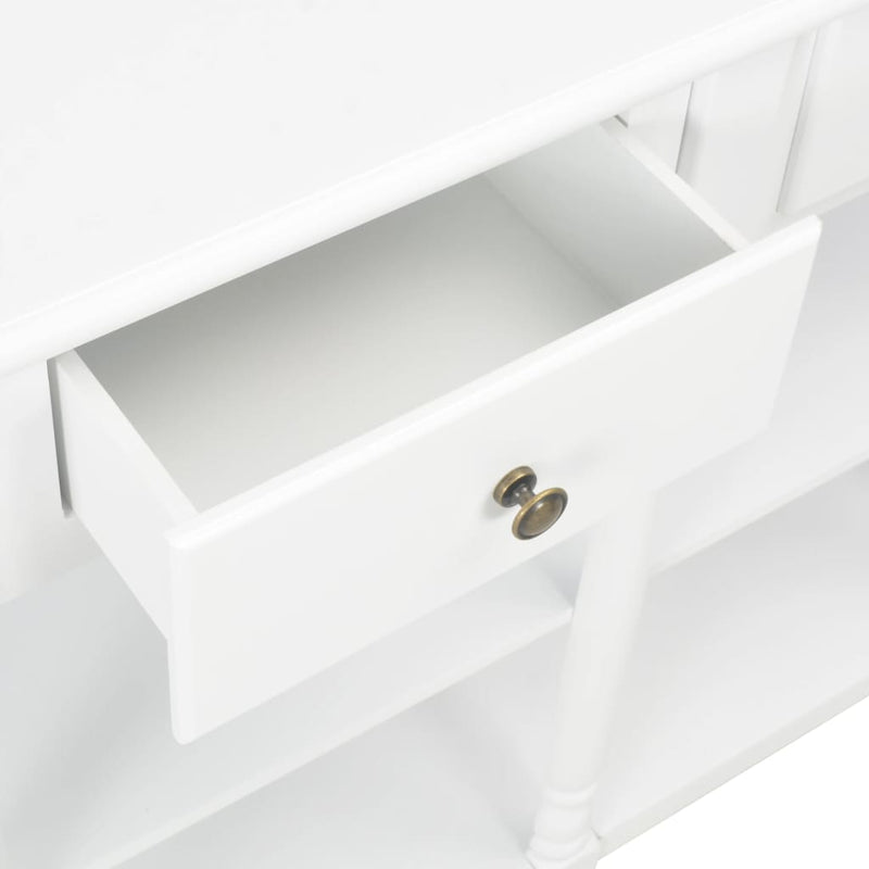 Console Table White 120x30x76 cm MDF