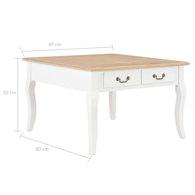 Coffee Table White 80x80x50 cm Wood