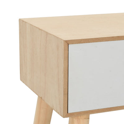 Bedside Table with a Drawer 44x30x58.5 cm Solid Pinewood