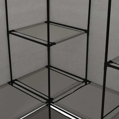 Corner Wardrobe Grey 130x87x169 cm