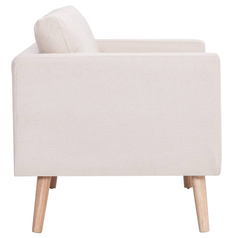 2-Seater Sofa Fabric Cream