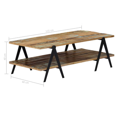 Coffee Table 115x60x40 cm Solid Reclaimed Wood