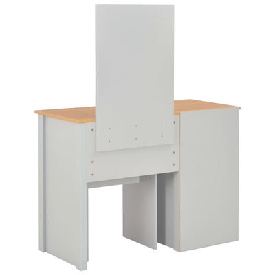 Dressing Table with Mirror and Stool Grey 104x45x131 cm