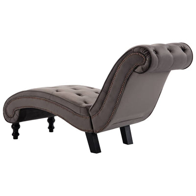 Chaise Lounge Grey Velvet