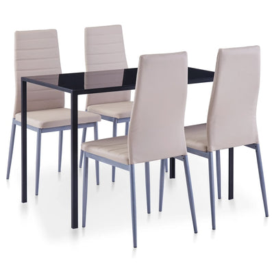 Five Piece Dining Set Cappuccino