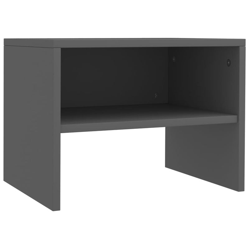 Bedside Cabinet Grey 40x30x30 cm Engineered Wood