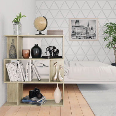 Book Cabinet/Room Divider Sonoma Oak 80x24x96 cm Engineered Wood