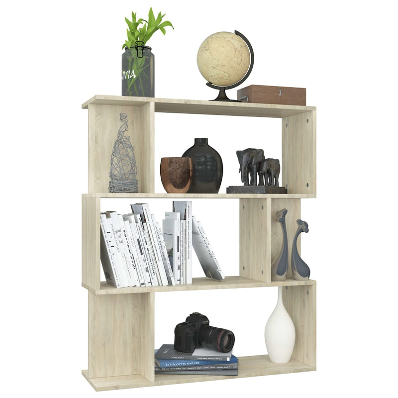 Book Cabinet/Room Divider Sonoma Oak 80x24x96 cm Engineered Wood