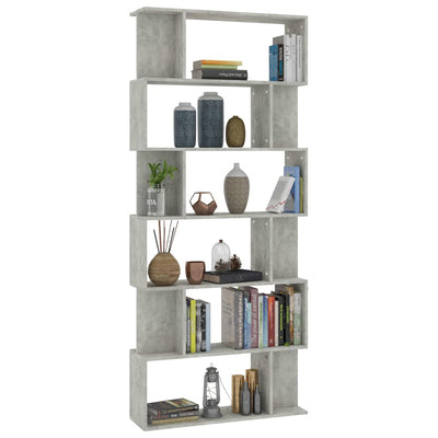 Book Cabinet/Room Divider Concrete Grey 80x24x192 cm Engineered Wood
