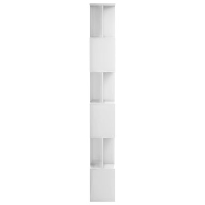 Book Cabinet/Room Divider High Gloss White 80x24x192 cm
