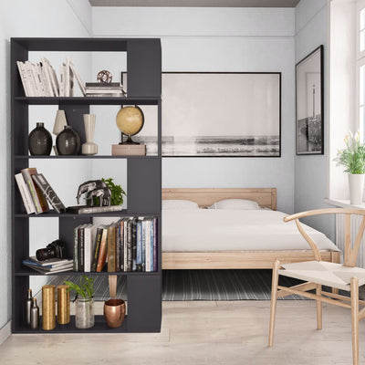 Book Cabinet/Room Divider Grey 80x24x159 cm Engineered Wood