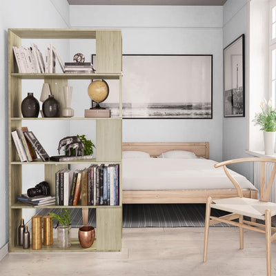Book Cabinet/Room Divider Sonoma Oak 80x24x159 cm Engineered Wood
