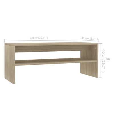 Coffee Table Sonoma Oak 100x40x40 cm Engineered Wood
