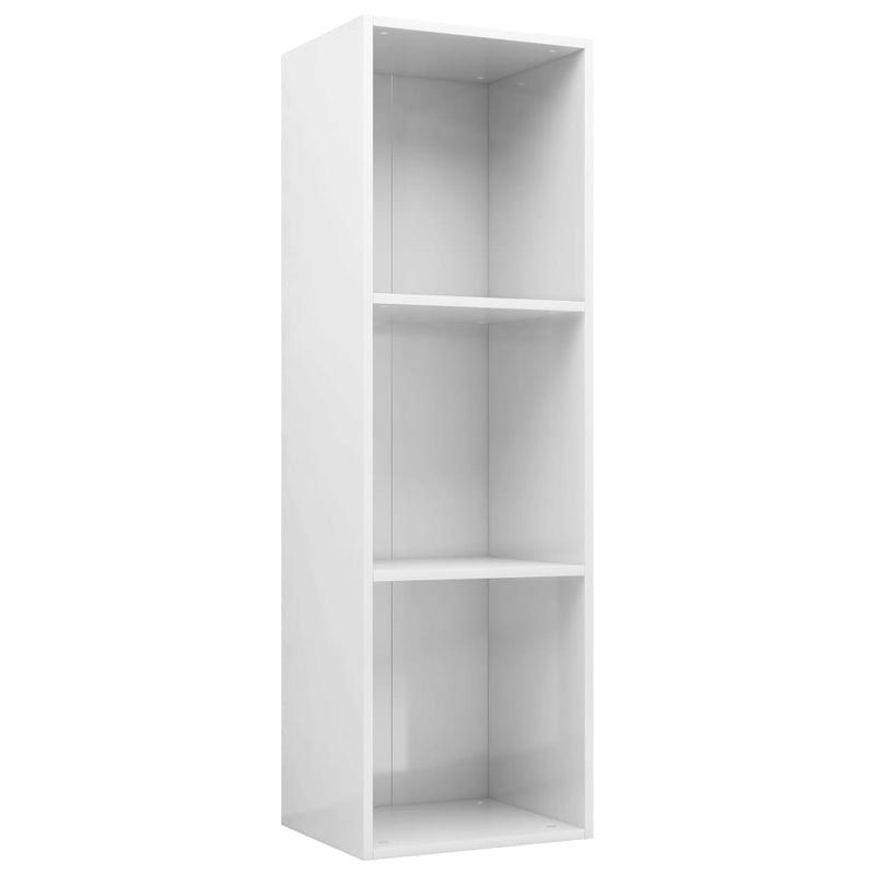 Book Cabinet/TV Cabinet High Gloss White 36x30x114 cm Engineered Wood