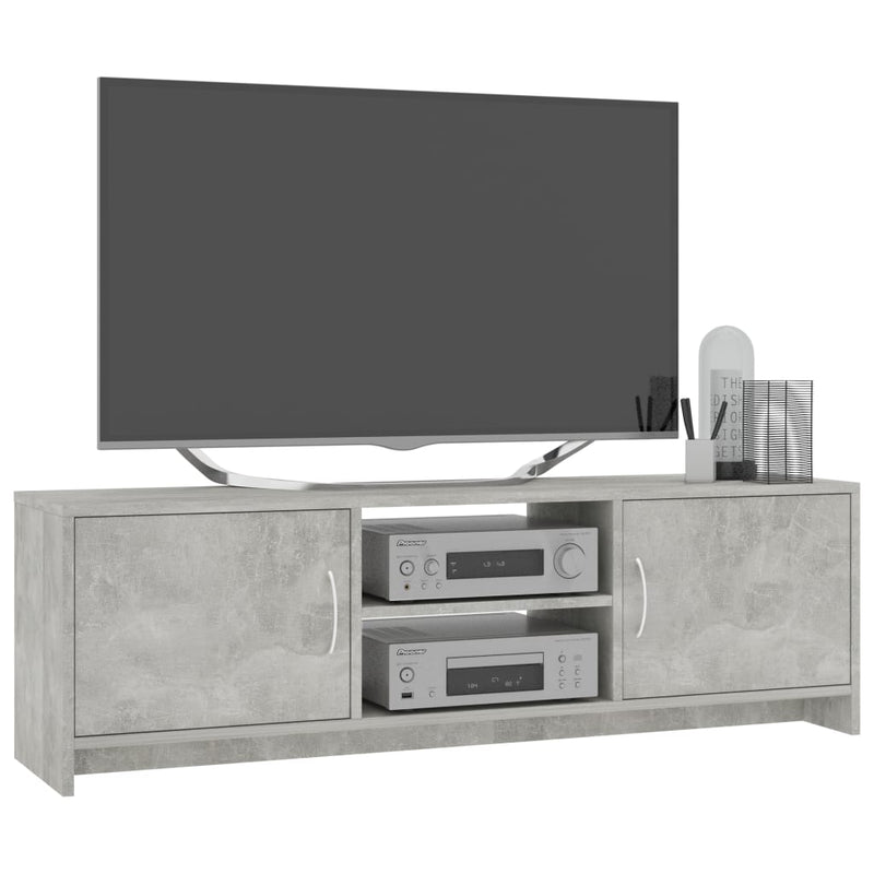 TV Cabinet Concrete Grey 120x30x37.5 cm Engineered Wood