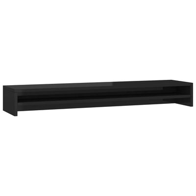 Monitor Stand High Gloss Black 100x24x13 cm Engineered Wood