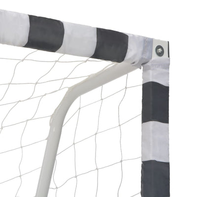 Soccer Goal 300x160x90 cm Metal Black and White
