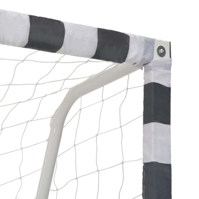 Soccer Goal 300x200x90 cm Metal Black and White
