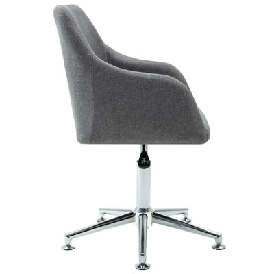 Swivel Office Chair Light Grey Fabric