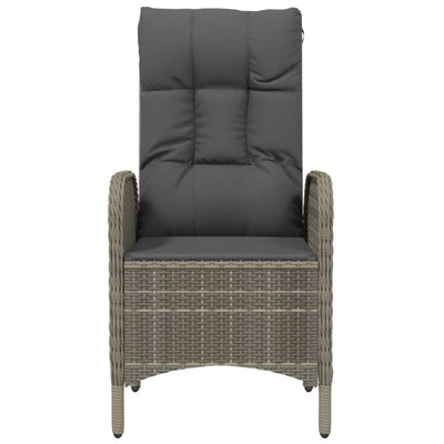 Outdoor Chairs 2 pcs Poly Rattan Grey