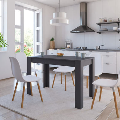 Dining Table Grey 120x60x76 cm Engineered Wood